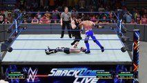 WWE 2K18 smackdownlive 1 on 2 handicap tornado styles vs kami sz/KO