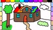 Learn How To Draw And Color A House | Fun Coloring Pages For Kids | Kids Learn How To Draw And Color