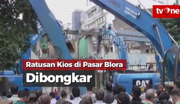 Ratusan Kios di Pasar Blora Dibongkar untuk Kawasan Transit
