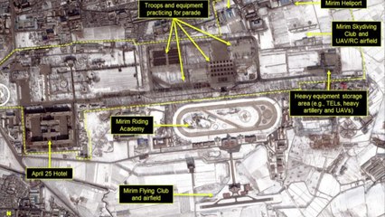 38노스 "北 평양 열병식 훈련장에 인력·장비 증가" / YTN