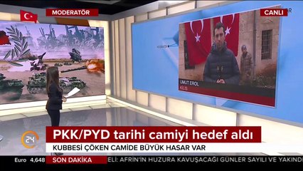 İşte PYD terör örgütünün Kilis'te hedef aldığı 2 şehit verdiğimiz cami