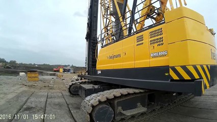 KOBELCO BME800G PD concrete pile driving in Nieuwegein, the Netherlands