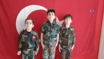 Miniklerden Afrin'e Komando Andı ile Mesaj