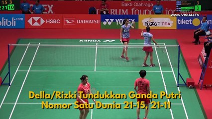 Della/Rizki Tundukkan Ganda Putri Nomor Satu Dunia, Highlight Indonesia Masters 2018