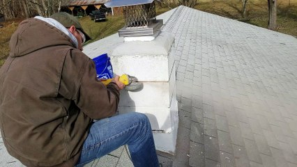 grinding mortar out of a chimney