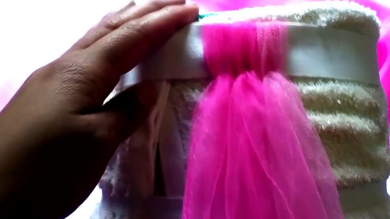 Vestido de Tul sin costura listón,flores fácil tutu how to make tutu dress