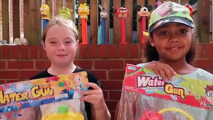 Nerf Super Soaker vs Angry Birds & Minions Water Guns Challenge Surprise Eggs Opening