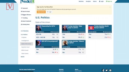 People are Taking Bets on What Trump Will Say in State of the Union Address