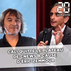 Cali quitte le plateau de CNews à cause d'Eric Zemmour