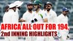 India vs South Africa 3rd test: Africa leads by 7 runs, Bumrah's maiden test 5 wicket haul |Oneindia