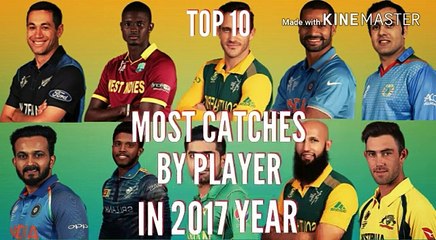 Top 10 most catches BY PLAYER IN YEAR 2017!!!!!