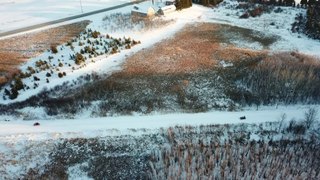 Drone Video Of Snowmobilers On The Ahnapee Trail (Door County Snowmobile Trail) - DJI Mavic Pro