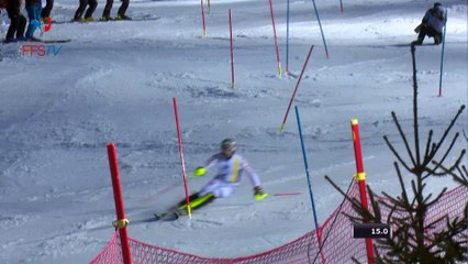 FFS TV - CHAMONIX 25/01 - SLALOM HOMMES - COUPE D'EUROPE - Manche 1
