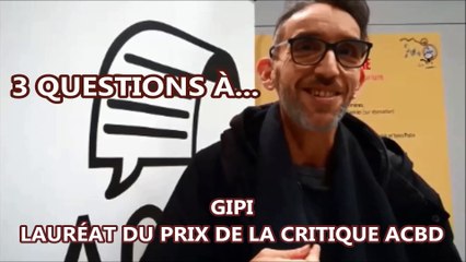 Festival d'Angoulême : 3 questions à Gipi, lauréat du prix de la critique ACBD