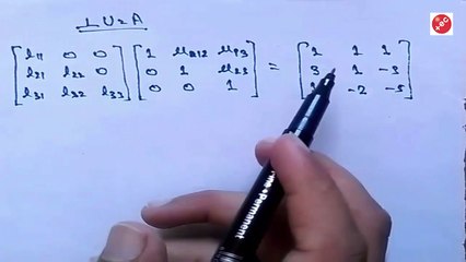 LU Decomposition Method | Crout's Method in Hindi