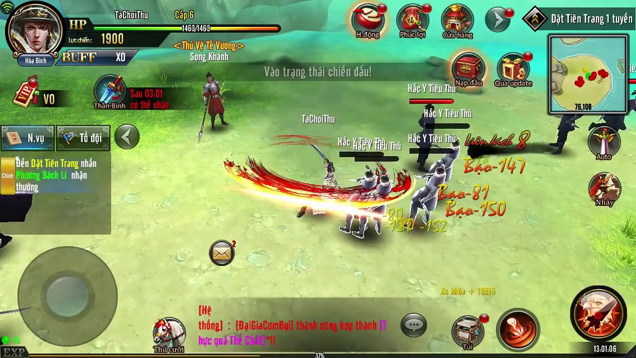 Game Mobile 3D Tứ Đại Danh Bổ Thực Chiến Thế Giới Game