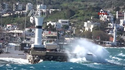 Muğla-Bodrum'da Şiddetli Rüzgar Olumsuzluk Yarattı