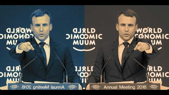 Macron à Davos : pro-business en anglais, social en français