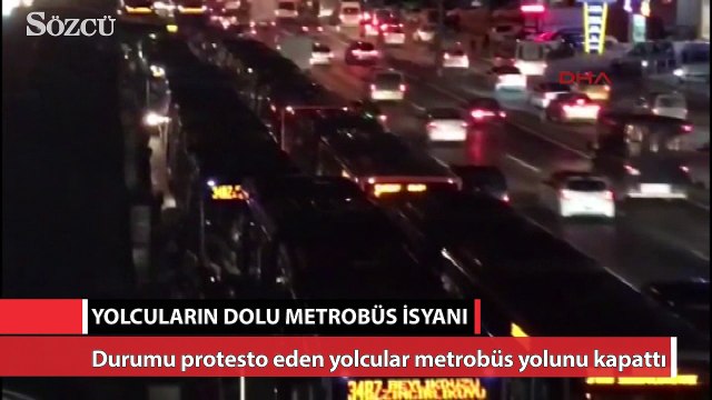 Yolcuların dolu metrobüs isyanı
