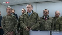 Cumhurbaşkanı Recep Tayyip Erdoğan, sınır birliğinde askerlere hitap etti