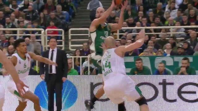 Απίστευτη πάσα του Καλάθη στον Γκιστ για το ΕΠΙΒΛΗΤΙΚΟ κάρφωμα - Παναθηναϊκός vs Ζαλγκίρις - 25.01.2018