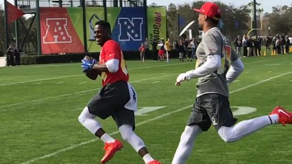 Antonio Brown reels in TD bomb over Bouye at Pro Bowl practice
