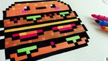 Handmade Pixel Art - How To Draw Kawaii Big Mac #pixelart