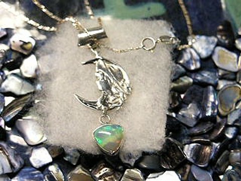 Sterling Necklace Ethiopian Opal