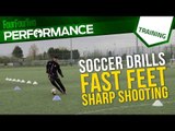 Soccer shooting drill | Fast feet, sharp shooting