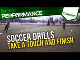 Soccer shooting drill | Learn to take a touch and finish