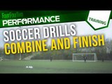 Soccer shooting drill | How to combine and finish