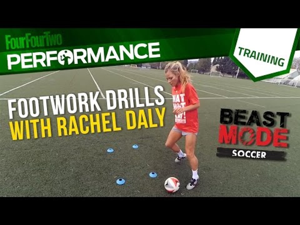 Soccer footwork drill with Beast Mode Soccer and Rachel Daly