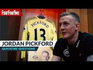 Jordan Pickford | "I'd like to go to dinner with Tom Hardy!" | Quickfire Questions