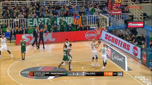Παναθηναϊκός 94-93 Ζαλγκίρις - Πλήρη Στιγμιότυπα - 25.01.2018