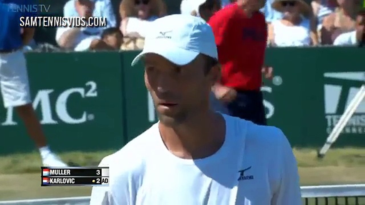 Ivo Karlovic Vs Gilles Muller - Newport 2016 Final (Highlights HD)
