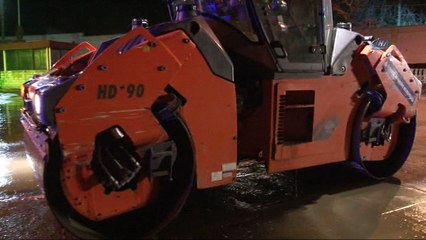 Tarabya’da çöken yol trafiğe açıldı