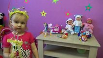 Все подарочки Алисы Коляска Кроватки для кукол All the gifts Alice doll stroller and crib for dolls