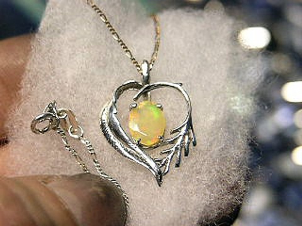 Sterling Neclace with Ethiopian Faceted Opal Ebay