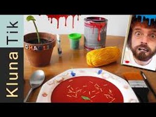 EATING PAINT SOUP!! Kluna Tik Dinner #52 - ASMR eating sounds no talk