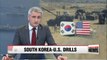 South Korea-U.S. joint military drills to be held immediately after Olympics: U.S. JCS