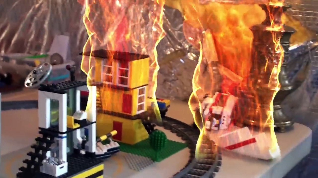 Ultimate Fiery Lego Train Crash and Exlposions