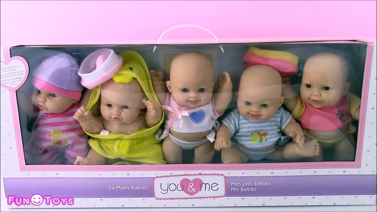 Baby Dolls So Many Babies QUINTUPLETS Set! Feed and Change Babies! Opening+Unboxing