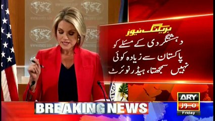 Tension between Pakistan and India is not beneficial for the region, Heather Nauert
