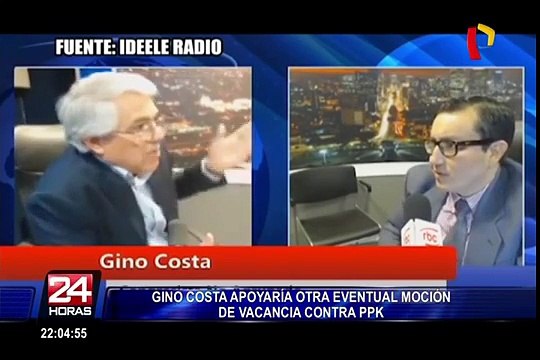 Gino Costa Apoyaría otra eventual moción de vacancia presidencial contra PPK