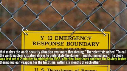 Doomsday Clock Is Set at 2 Minutes to Midnight, Closest Since 1950s