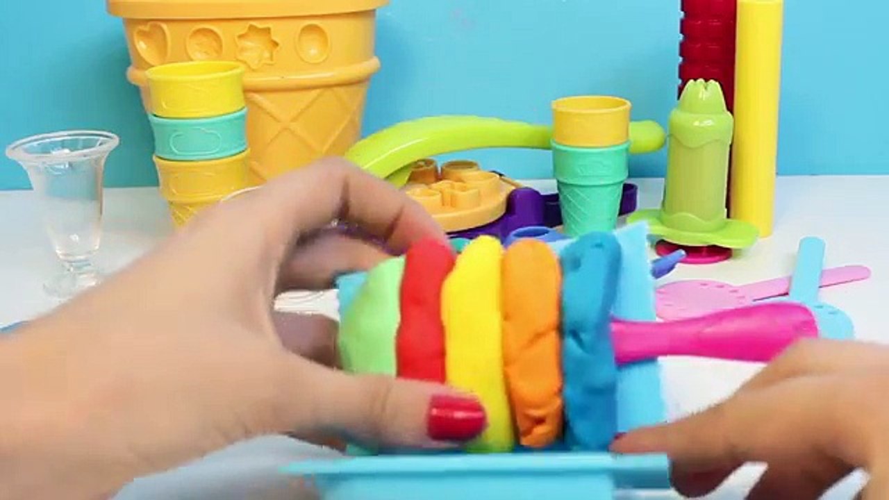 Play Doh Popsicles Ice Cream Play Doh Scoops n Treats Playdough Rainbow Popsicle Hasbro Toys Review
