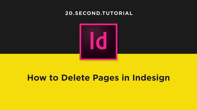 Delete a Page in Indesign | Adobe InDesign Tutorial #10