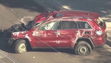 Un automobiliste percute une voiture en pleine course poursuite