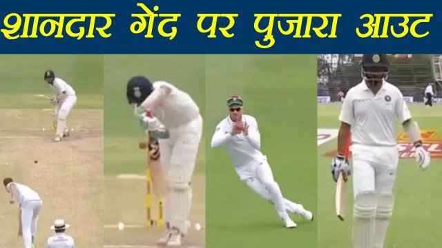 India Vs South Africa 3rd Test : Cheteshwar Pujara OUT for 1, IND 57/3 |वनइंडिया हिंदी