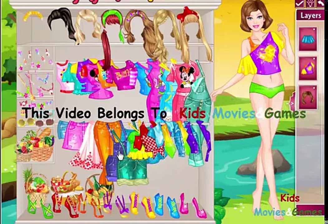 Barbie Picnic Princess Dress Up-Children Funny Games-Dora the Explorer Baby Games